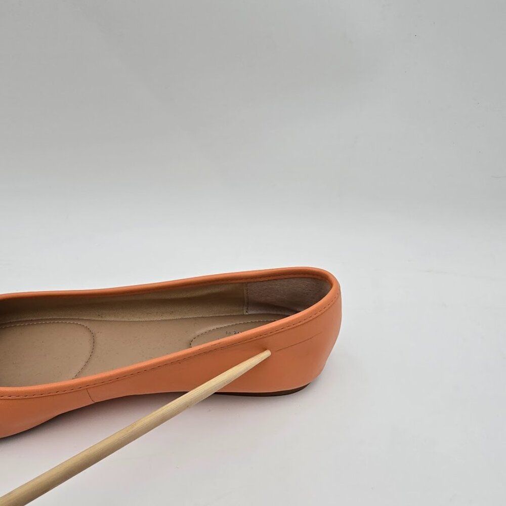 Ralph Lauren Jayne Nappa Leather Flats in Pastel Orange - Picture 5 of 7